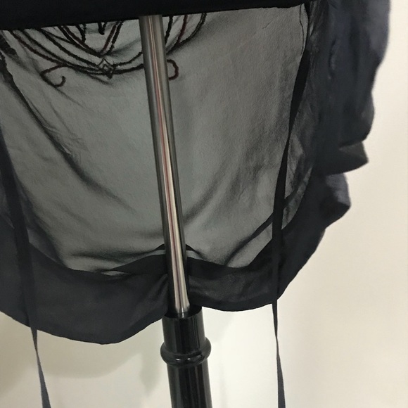 All Saints 100% Silk & Beads Tie Dye Tunic - Picture 4 of 8